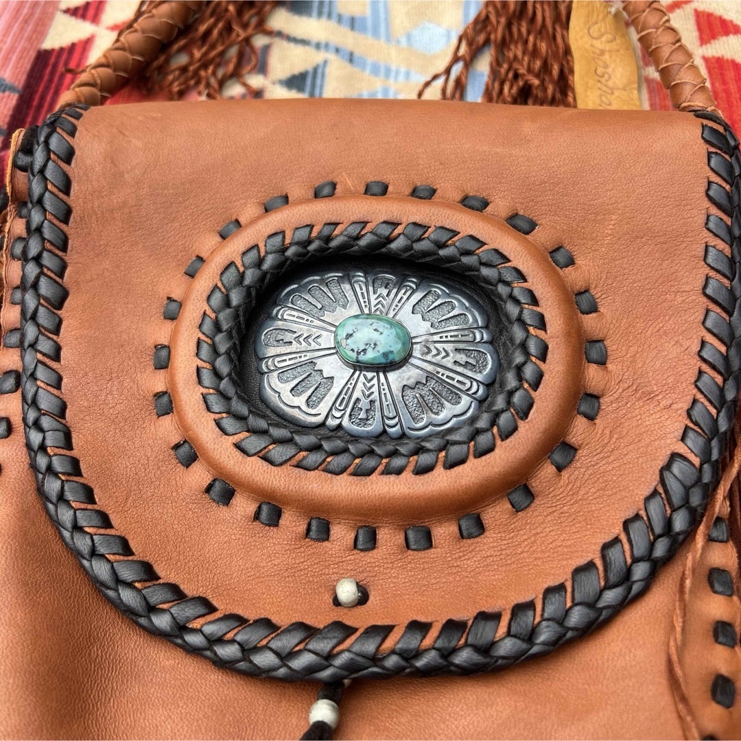 希少 INDIAN JEWELRY ナバホ族 メディスンバッグ ショルダー バッグ 希少 INDIAN JEWELRY ナバホ族 メディスンバッグ ショルダー バッグ