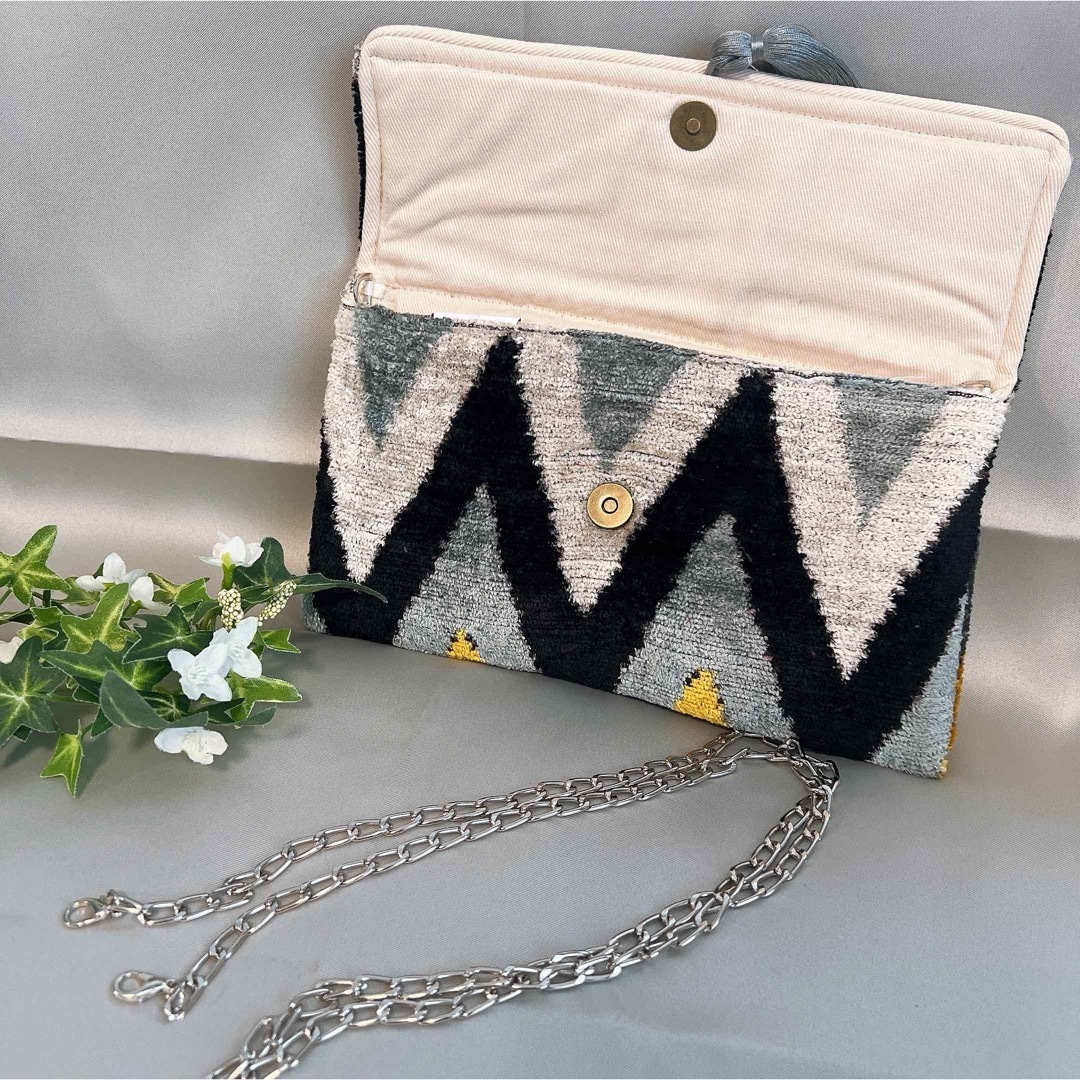 トルコ輸入 ikat シルクベルベットイカット クラッチバッグ トルコ輸入 ikat シルクベルベットイカット クラッチバッグ