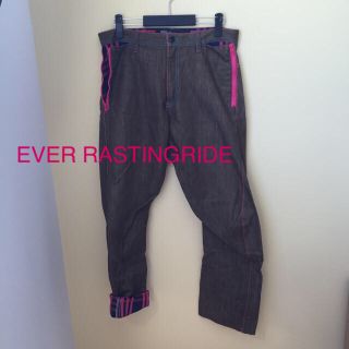 エバーラスティングライド(EVERLASTINGRIDE)の値下げ！EVER RASTINGRIDE パンツ XL チェック柄(デニム/ジーンズ)