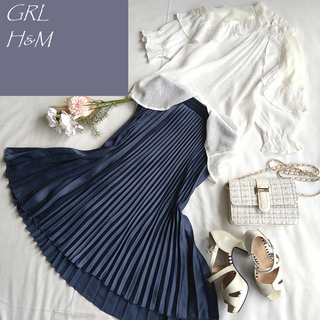グレイル(GRL)のGRL　H&M　マットネイビー色カジュアルコーデ　レディース服まとめ売り　E61(シャツ/ブラウス(長袖/七分))