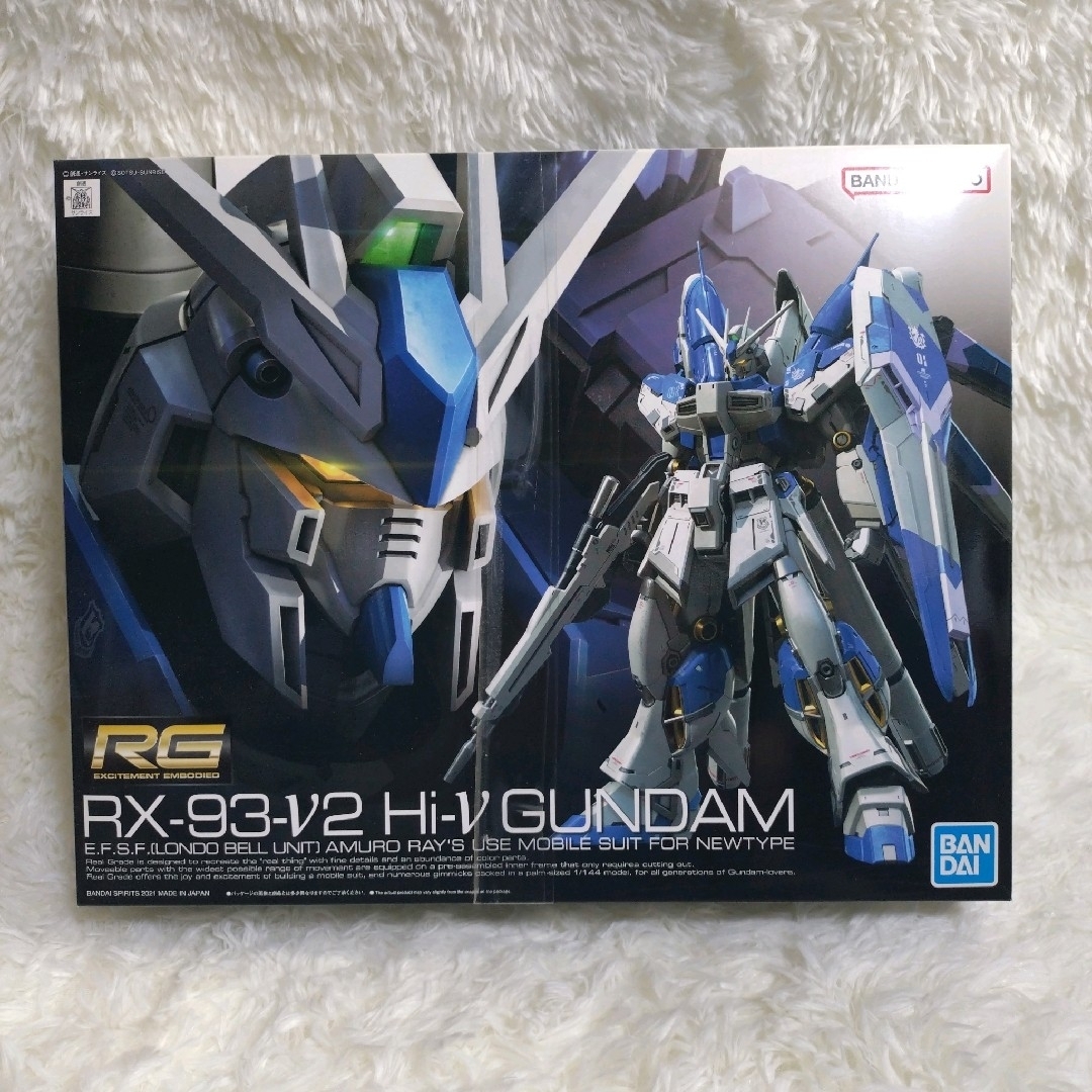 未組立品 BANDAI RX-93-ν2 Hi-vガンダム Hi-v GUNDAM RG Kit 1/