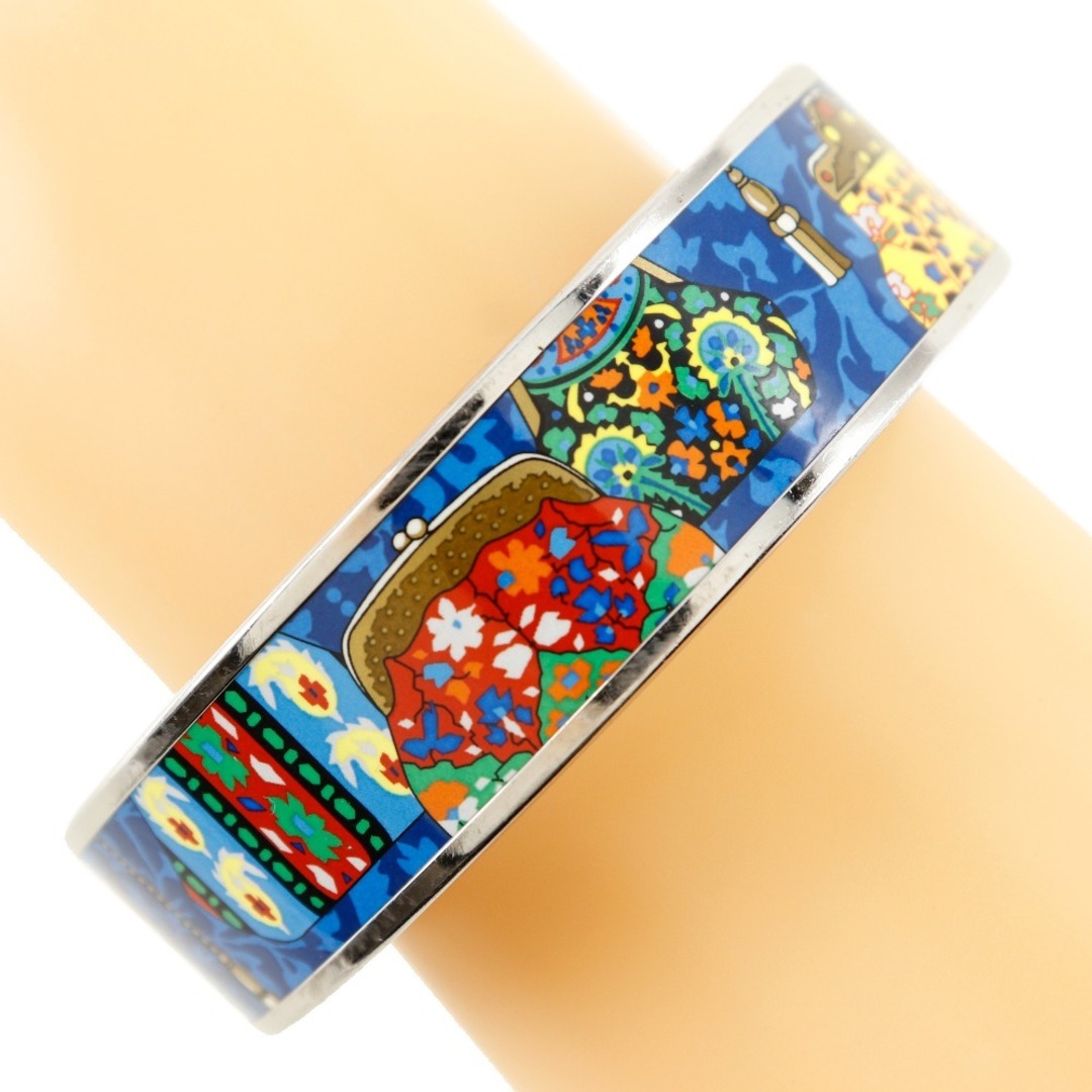 HERMES エルメス エマイユ バングル シルバー オレンジ 極美品 HERMES エルメス エマイユ バングル シルバー オレンジ 極美品