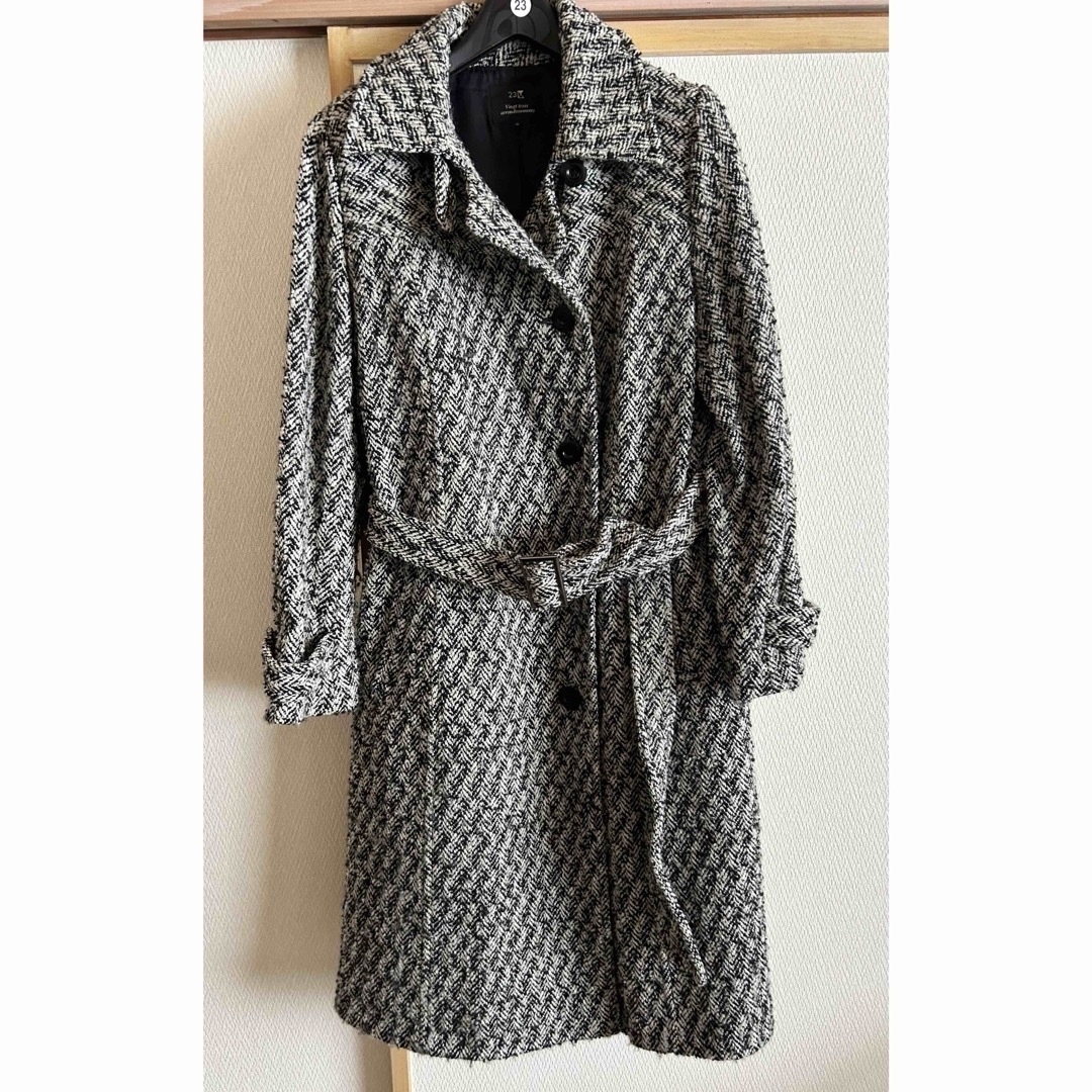23区 ツイード ロングコート 46(XL)サイズ 23区 ツイード ロングコート 46(XL)サイズ