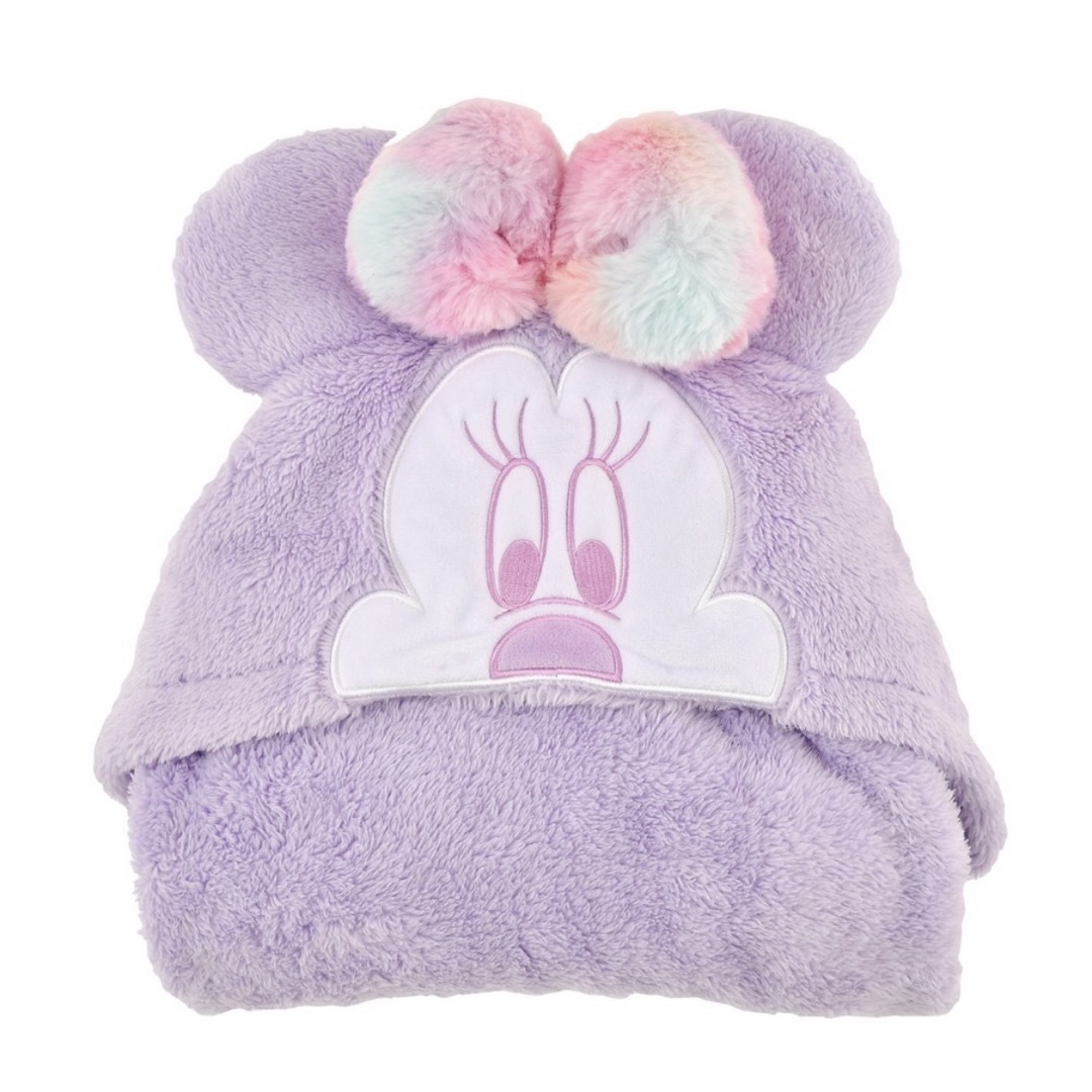 Disney - <新品>ミニー パープル フード付きブランケット Disney - <新品>ミニー パープル フード付きブランケット