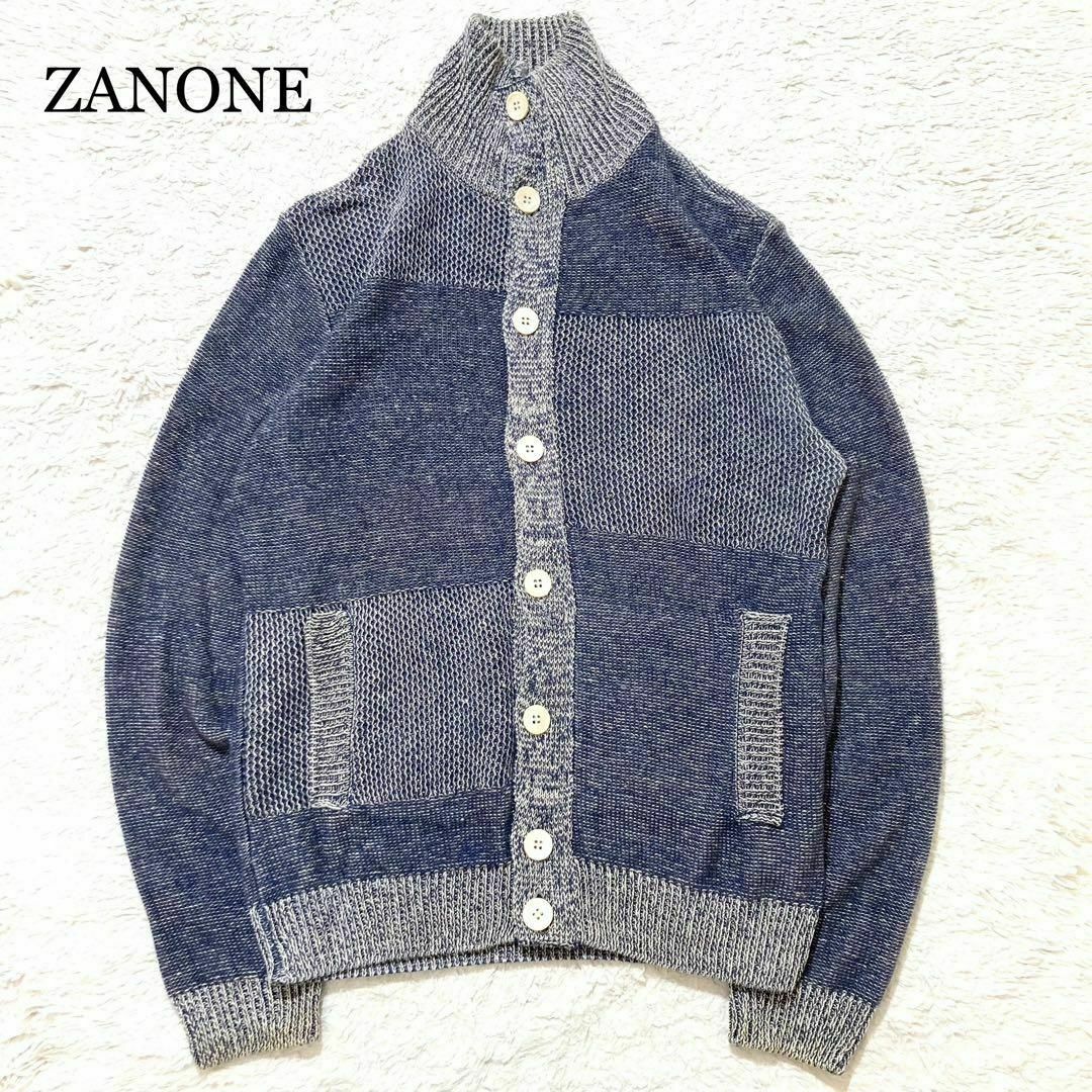 ZANONE - 【美品】ZANONE カーディガン ハイネック ミックス ZANONE - 【美品】ZANONE カーディガン ハイネック ミックス