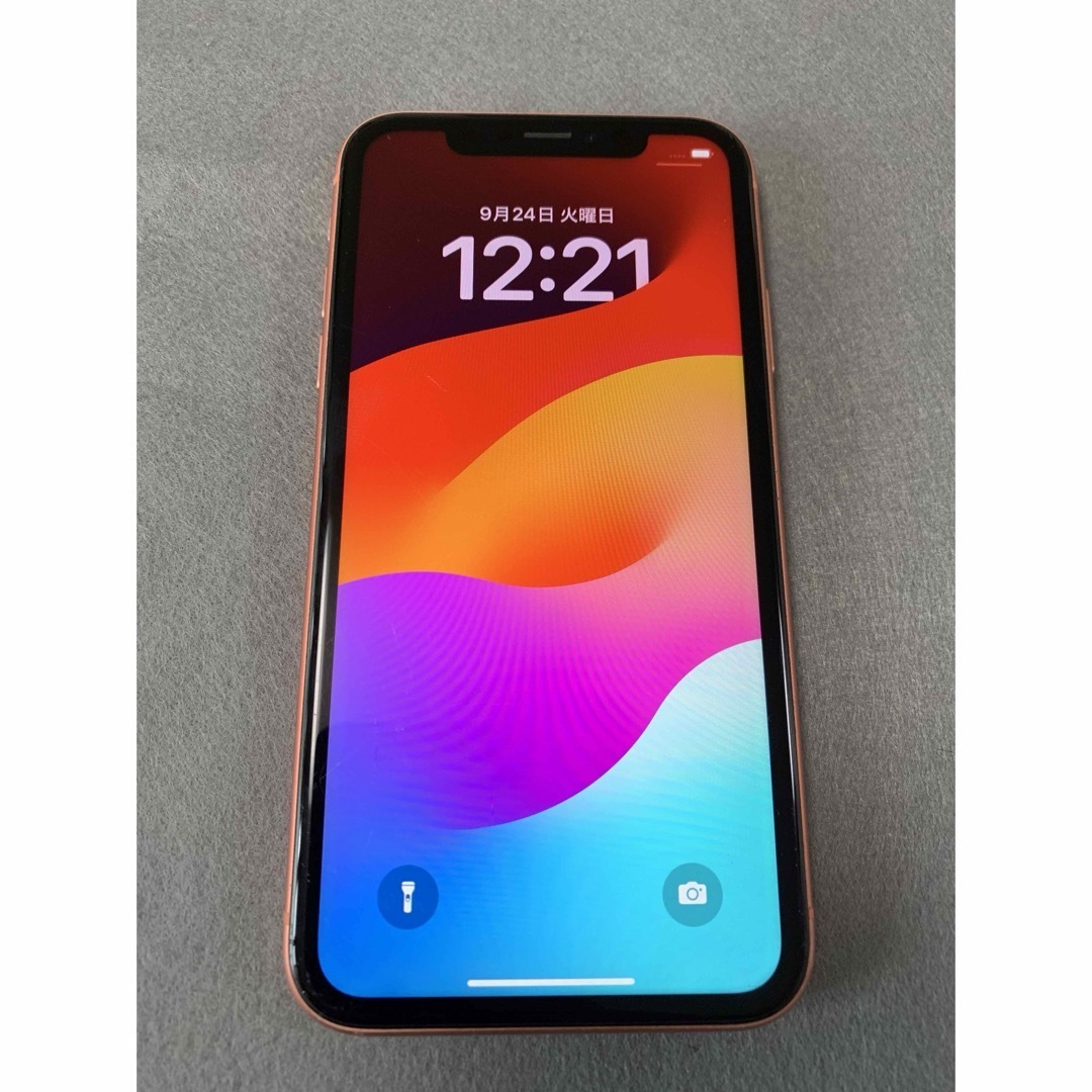 美品 国内版 SIMフリー iPhoneXR 128GB コーラル色 美品 国内版 SIMフリー iPhoneXR 128GB コーラル色