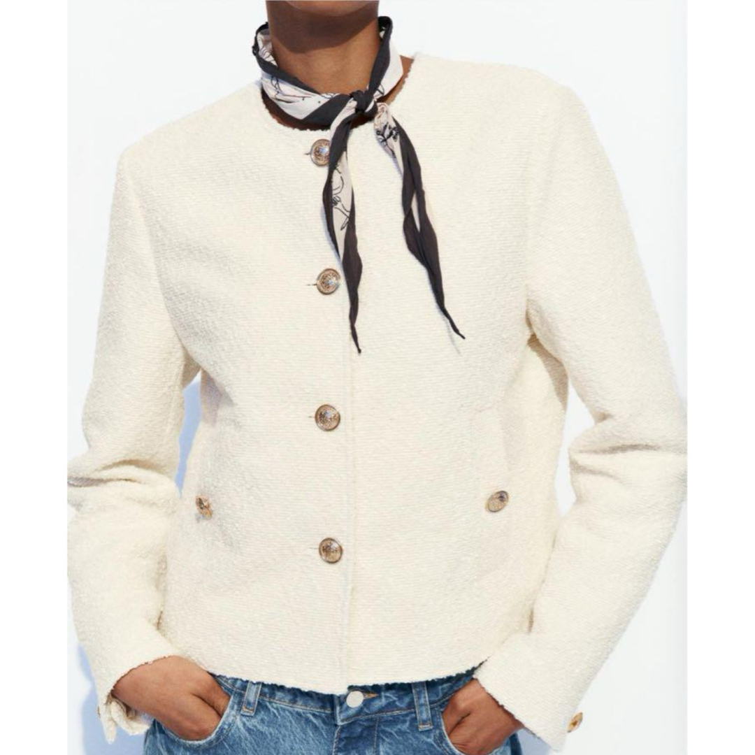 ZARA - 【新品タグ付き/文夫名品】ZARA ショートテクスチャー ZARA - 【新品タグ付き/文夫名品】ZARA ショートテクスチャー
