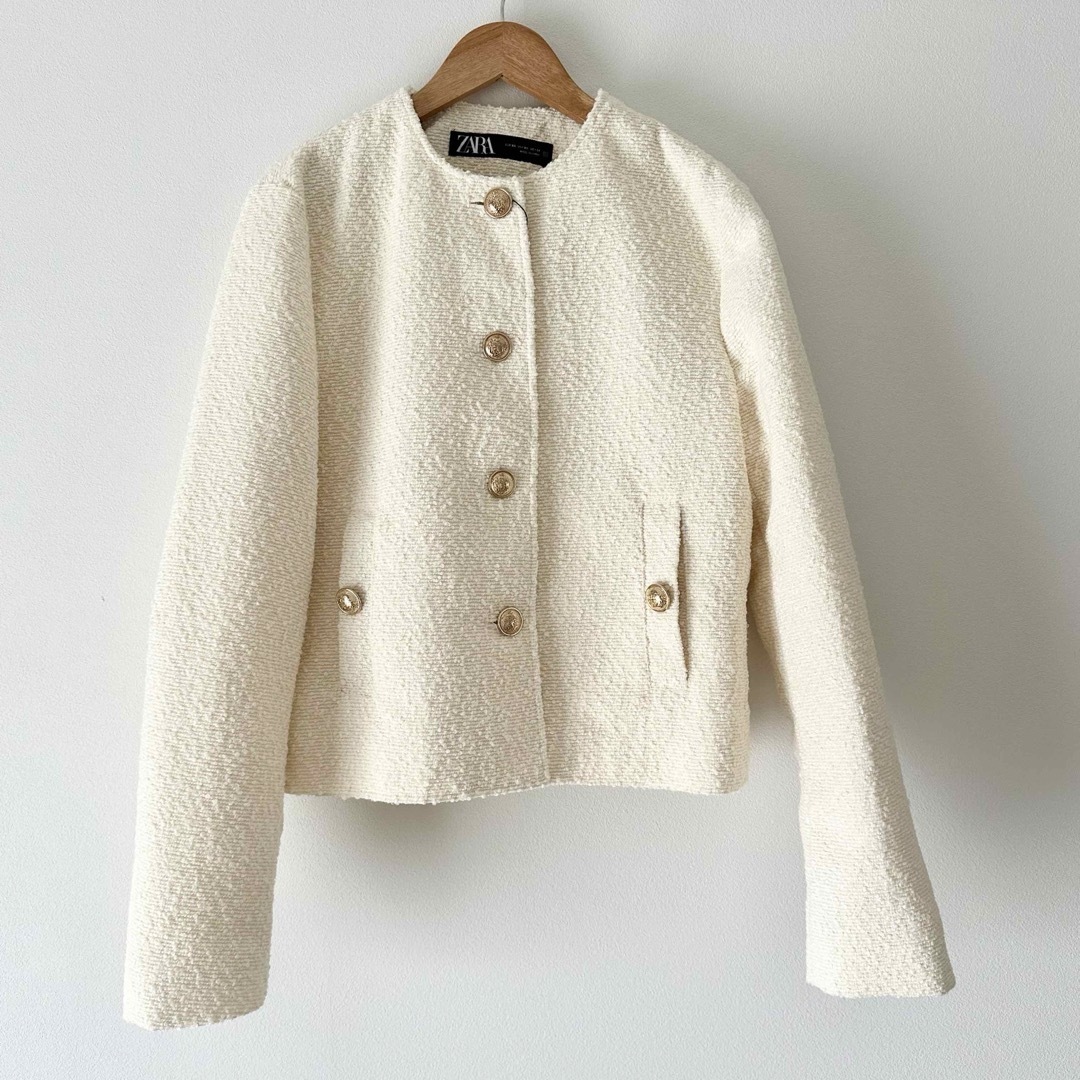 ZARA - 【新品タグ付き/文夫名品】ZARA ショートテクスチャー ZARA - 【新品タグ付き/文夫名品】ZARA ショートテクスチャー