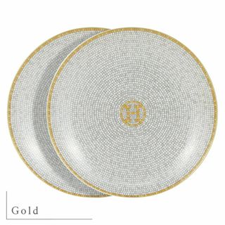 エルメス デザートプレート ペア モザイク24 ヴァンキャトル エルメス デザートプレート ペア モザイク24 ヴァンキャトル