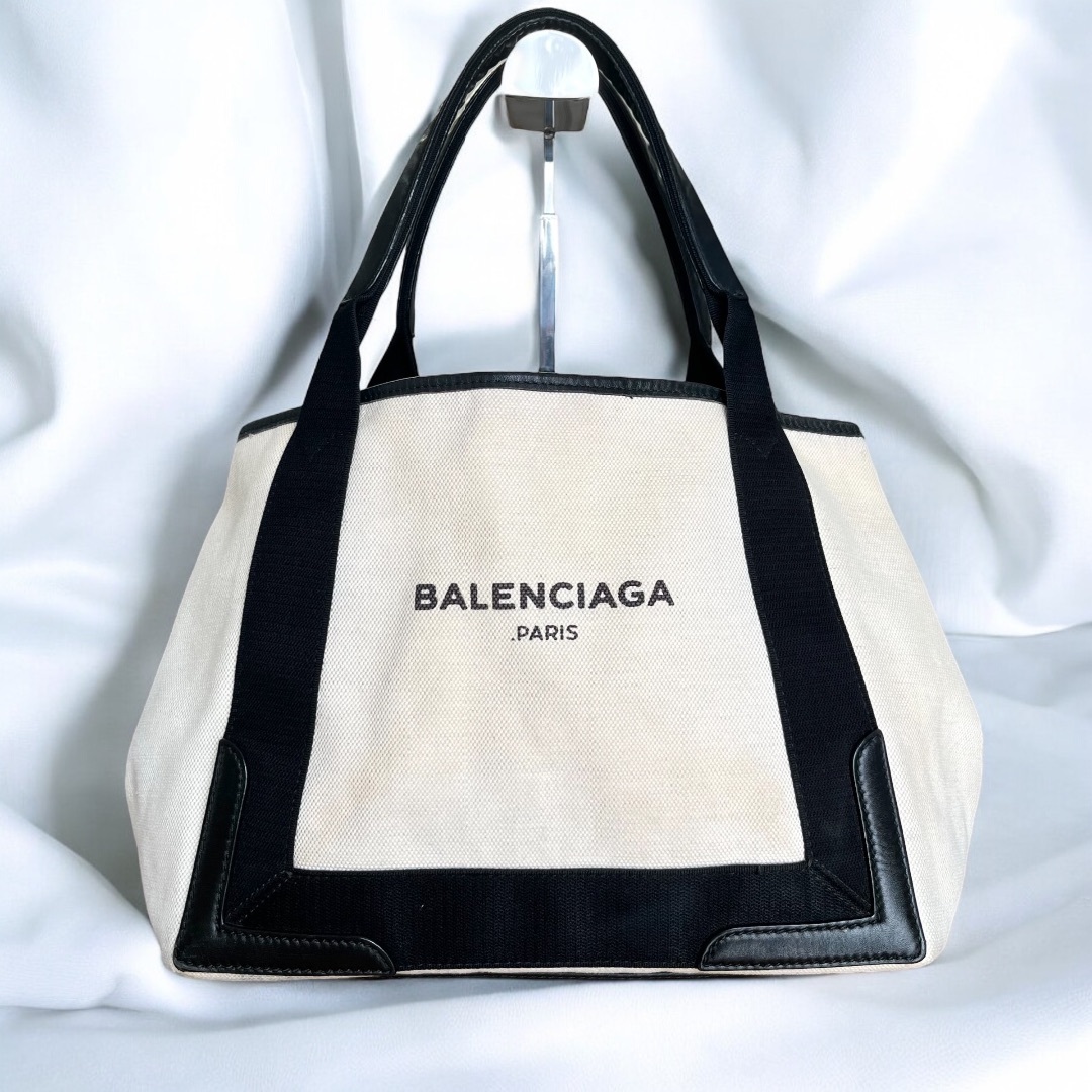 BALENCIAGA - バレンシアガ ネイビー カバス S スモール ハンドバッグ トートバッグ