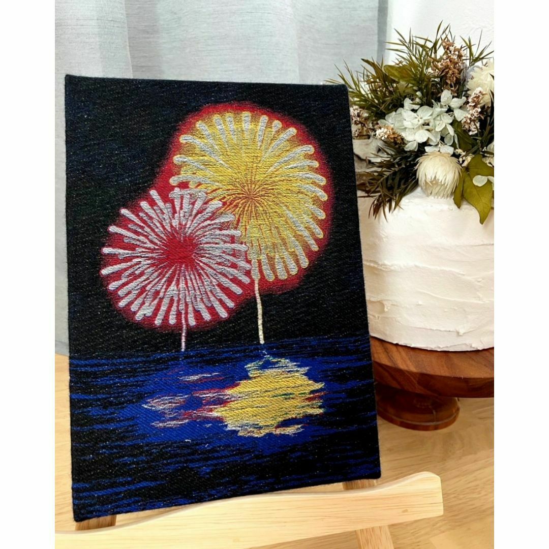 イラストパネル　花火　織鶴
