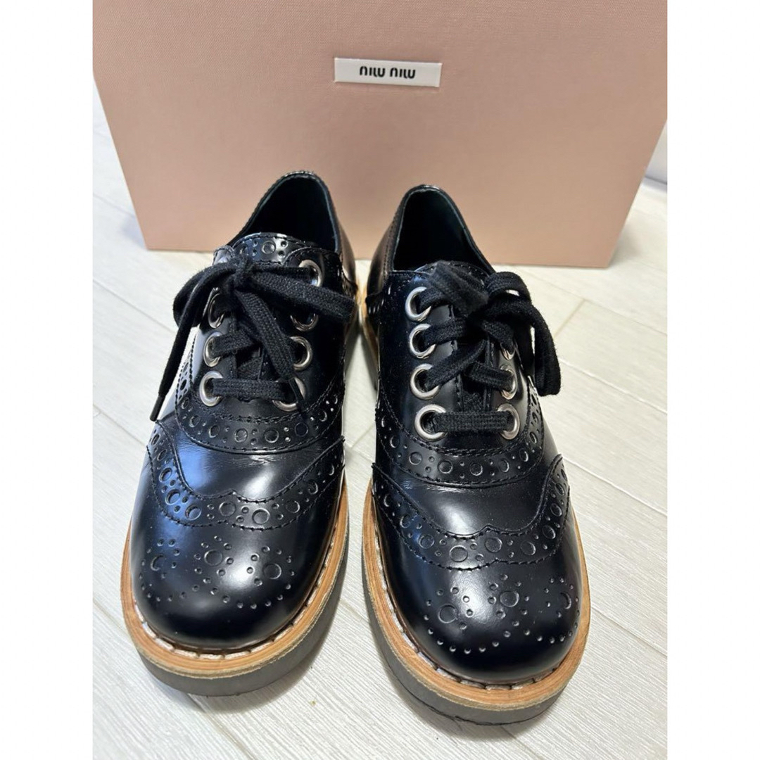miu miu ウイングチップローファー 36サイズ ミュウミュウ miu miu ウイングチップローファー 36サイズ ミュウミュウ