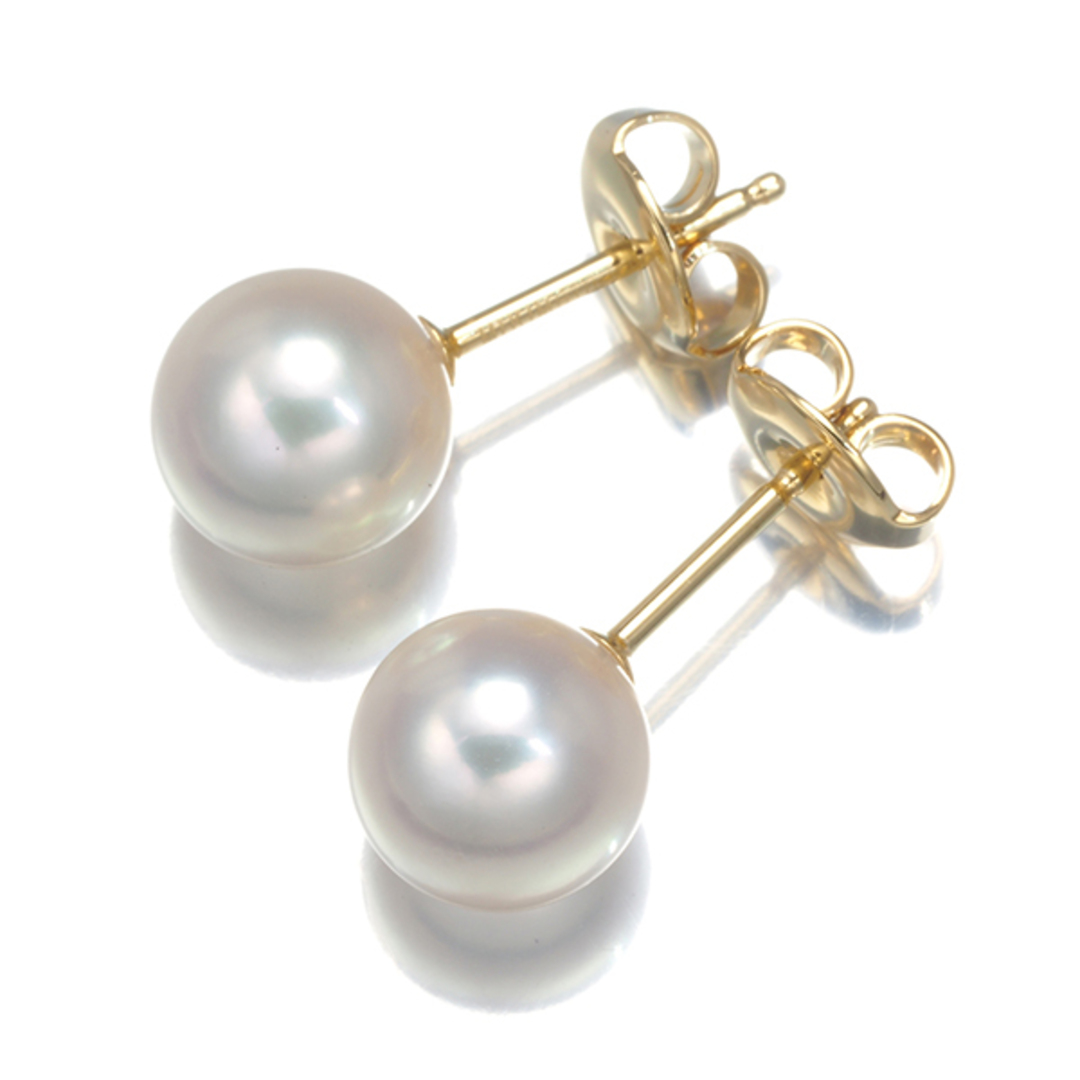 MIKIMOTO - ミキモト ピアス パール 真珠 8.0mm 一粒 K18YG の MIKIMOTO - ミキモト ピアス パール 真珠 8.0mm 一粒 K18YG の