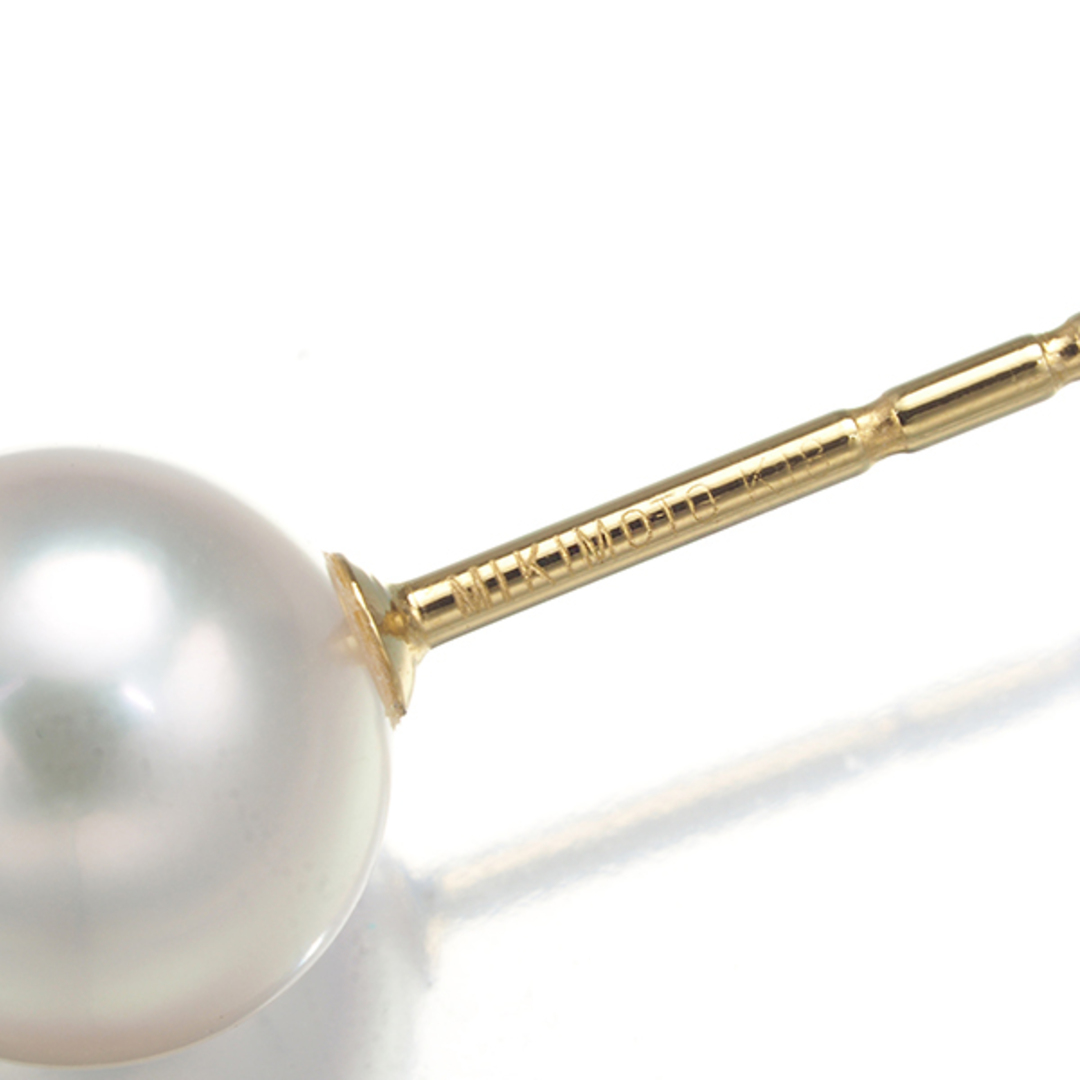 MIKIMOTO - ミキモト ピアス パール 真珠 8.0mm 一粒 K18YG の MIKIMOTO - ミキモト ピアス パール 真珠 8.0mm 一粒 K18YG の