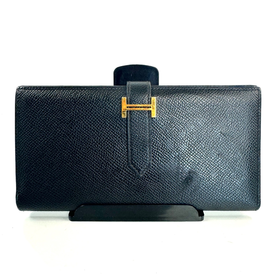 希少】エルメス HERMES べアンスフレ 長財布 折り財布 D刻印 希少】エルメス HERMES べアンスフレ 長財布 折り財布 D刻印