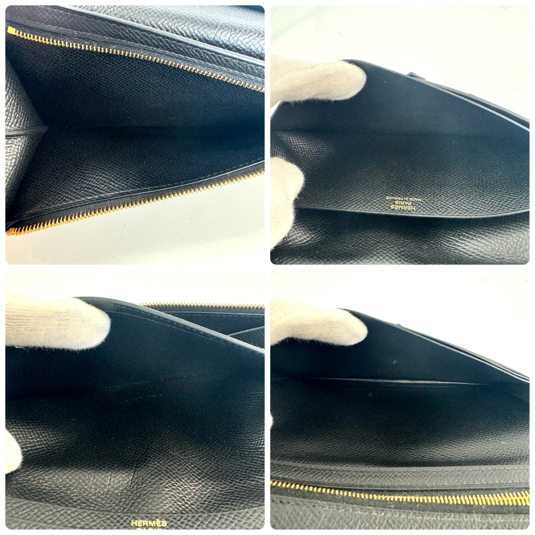 希少】エルメス HERMES べアンスフレ 長財布 折り財布 D刻印 希少】エルメス HERMES べアンスフレ 長財布 折り財布 D刻印