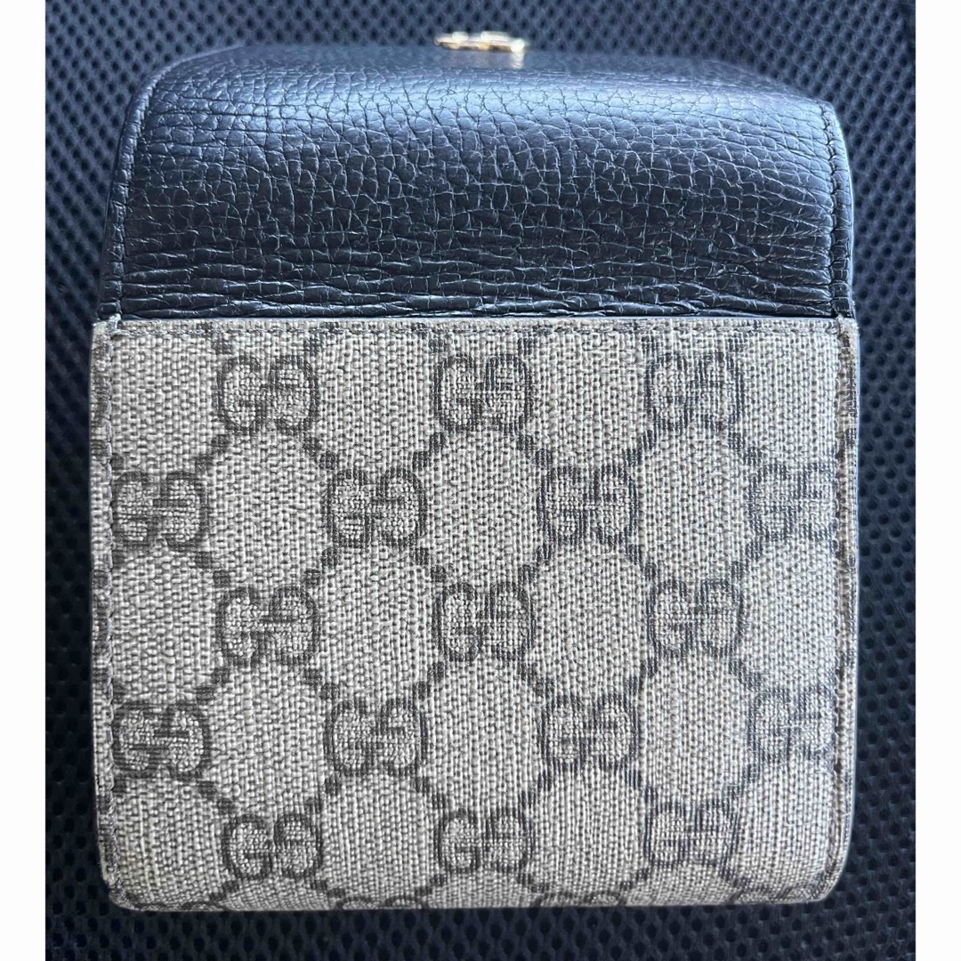 GUCCI GGパターン 三つ折り財布 黒 - 三つ折り財布 GUCCI GGパターン 三つ折り財布 黒 - 三つ折り財布