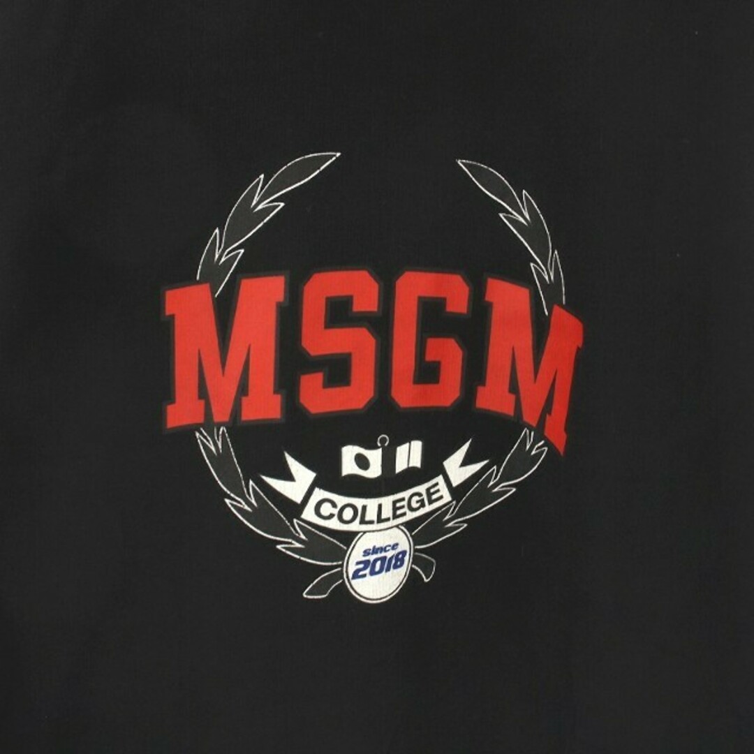 MSGM - MSGM パーカー プルオーバー 長袖 ロゴプリント XS 黒 MSGM - MSGM パーカー プルオーバー 長袖 ロゴプリント XS 黒
