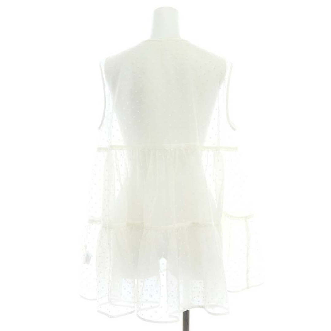 ヨリ yori ドットフロッキーティアードジレ シアー F 白 ヨリ yori ドットフロッキーティアードジレ シアー F 白