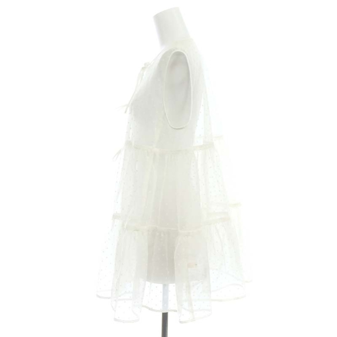 ヨリ yori ドットフロッキーティアードジレ シアー F 白 ヨリ yori ドットフロッキーティアードジレ シアー F 白