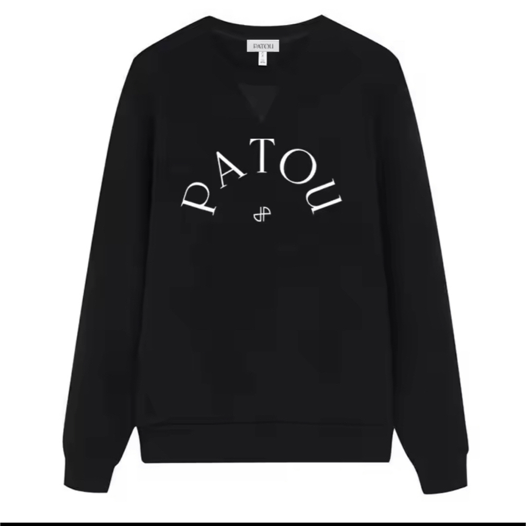 patou パトゥ トレーナー スウェット ロゴ 黒 ブラック パーカー patou パトゥ トレーナー スウェット ロゴ 黒 ブラック パーカー
