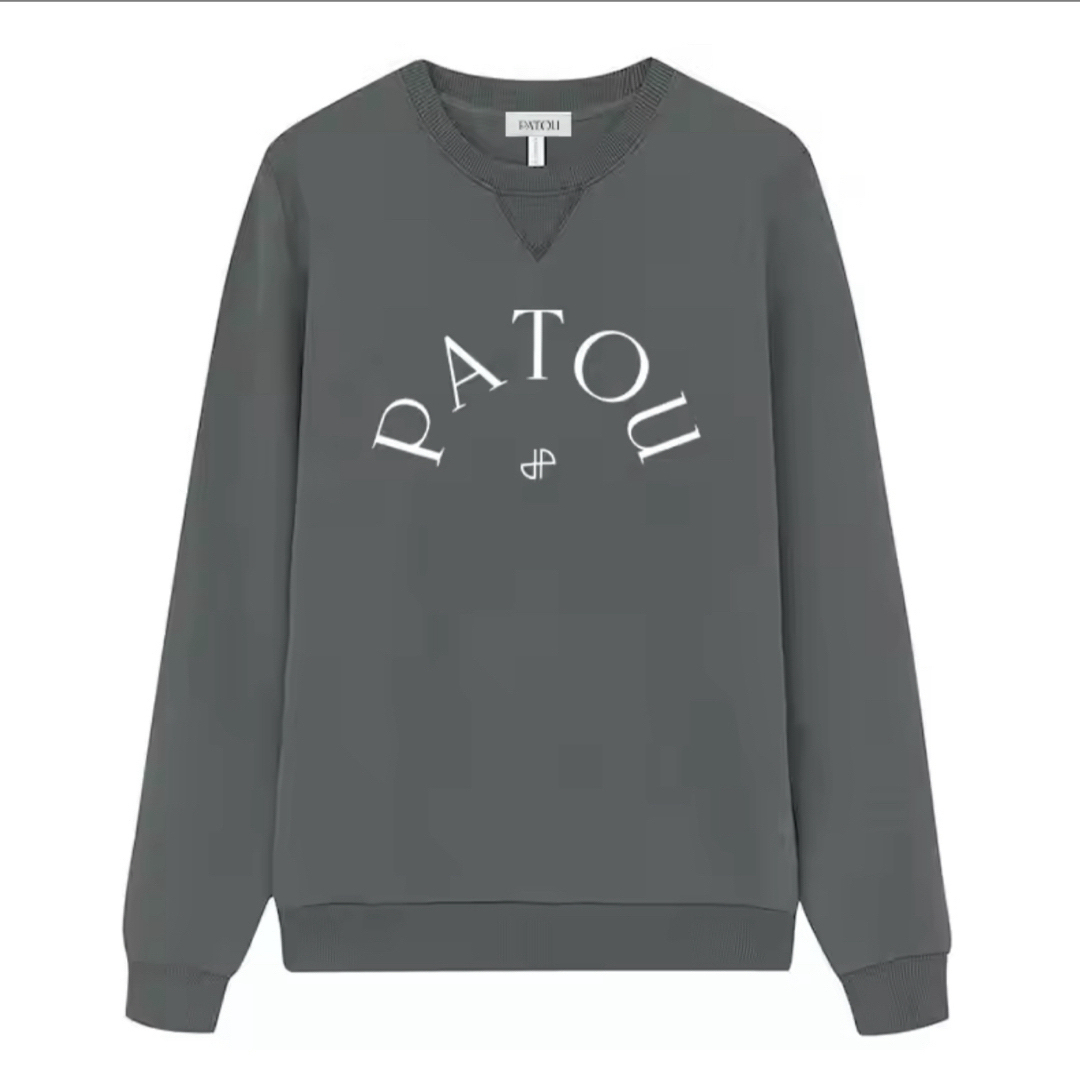 patou パトゥ トレーナー スウェット ロゴ 黒 ブラック パーカー patou パトゥ トレーナー スウェット ロゴ 黒 ブラック パーカー