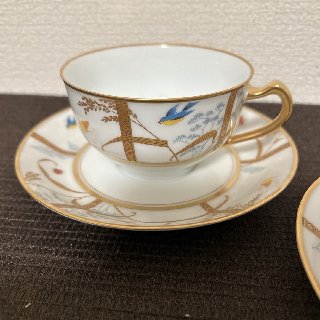 大倉陶園 - 大倉陶園 稲穂 金彩金蝕 ティー カップ&ソーサー 大倉陶園 - 大倉陶園 稲穂 金彩金蝕 ティー カップ&ソーサー
