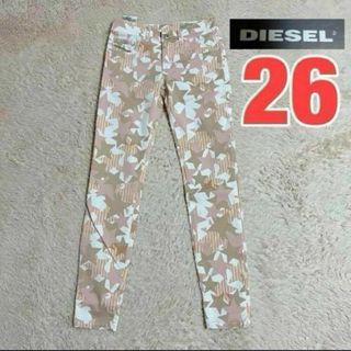 ディーゼル(DIESEL)の★0310 DIESEL ディーゼル 星柄 ピンク スキニーパンツ 26(スキニーパンツ)