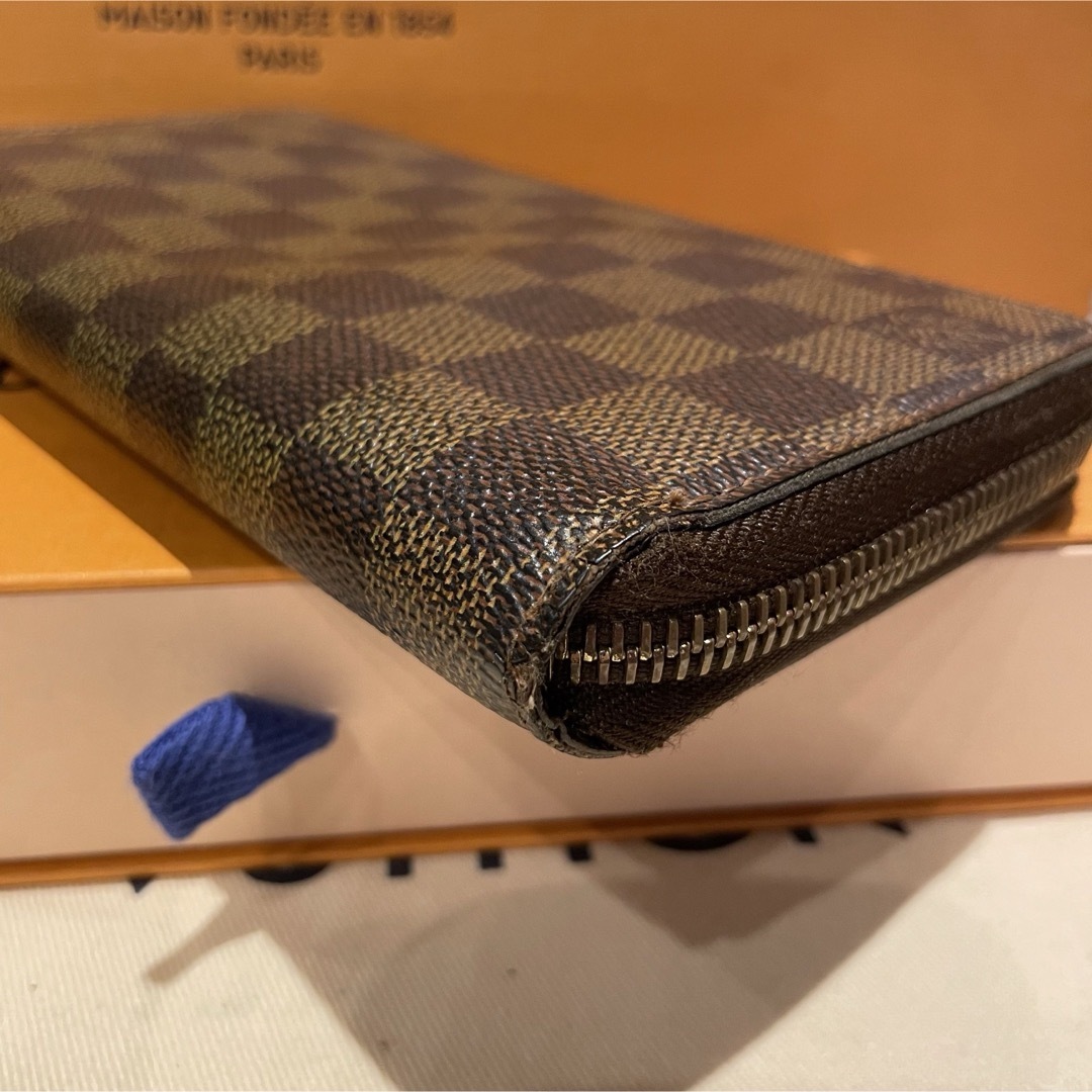 美品】ルイヴィトン ダミエ エベヌ ジッピーウォレット 長財布 美品】ルイヴィトン ダミエ エベヌ ジッピーウォレット 長財布