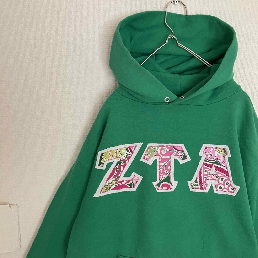 メキシコ製90s ZTAワッペンフーディー パーカー オールド 古着 メキシコ製90s ZTAワッペンフーディー パーカー オールド 古着