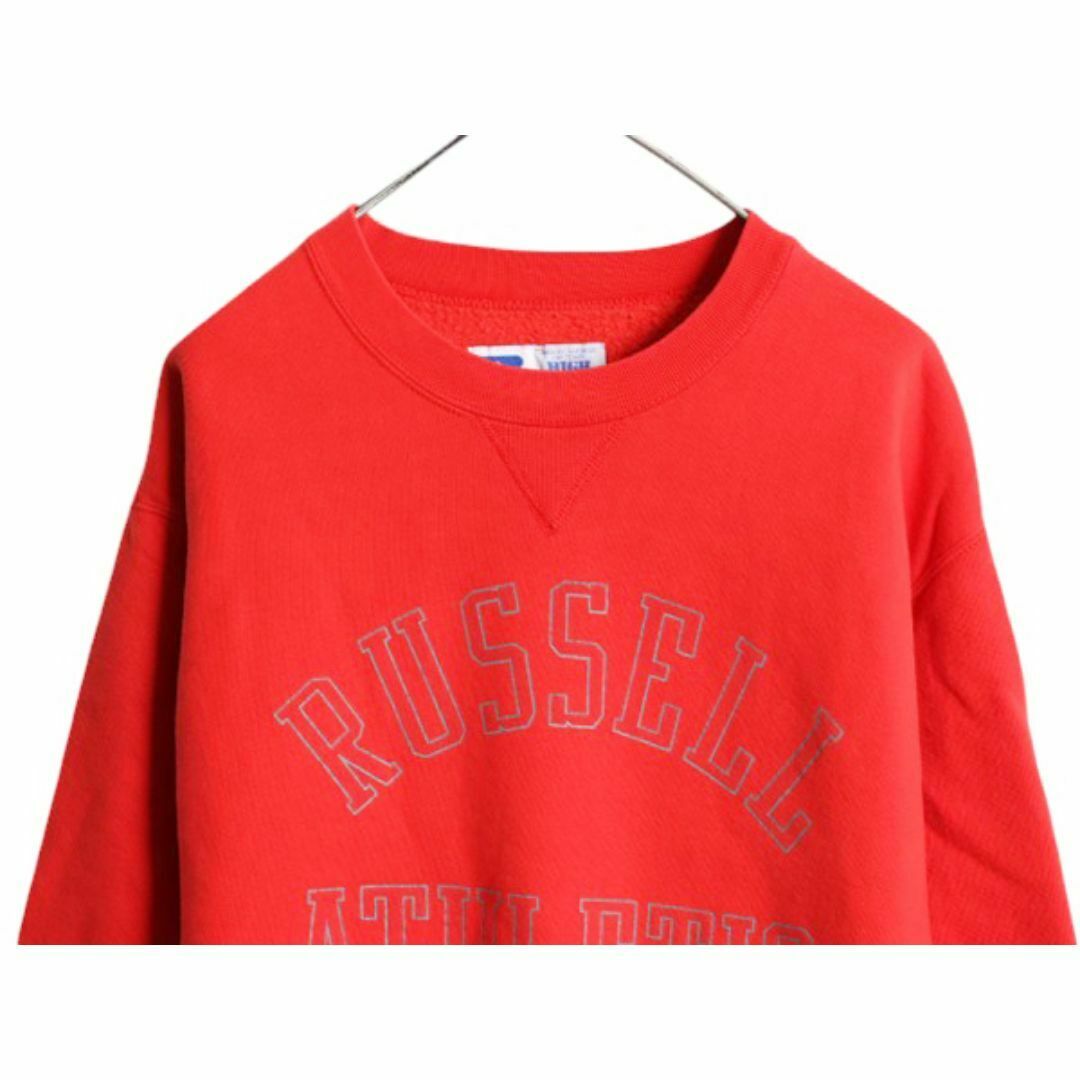 90s USA製 ラッセル 2段 プリント スウェット メンズ レディース 90s USA製 ラッセル 2段 プリント スウェット メンズ レディース