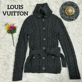 LOUIS VUITTON - 【極美品】ルイヴィトン ニットジャケット 金 LOUIS VUITTON - 【極美品】ルイヴィトン ニットジャケット 金