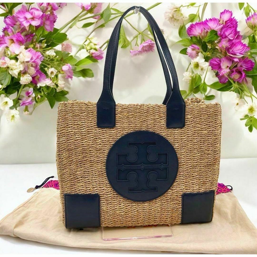 TORYBURCH トリーバーチ エラ トートバッグラフィア カゴ肩掛け A4可 TORYBURCH トリーバーチ エラ トートバッグラフィア カゴ肩掛け A4可