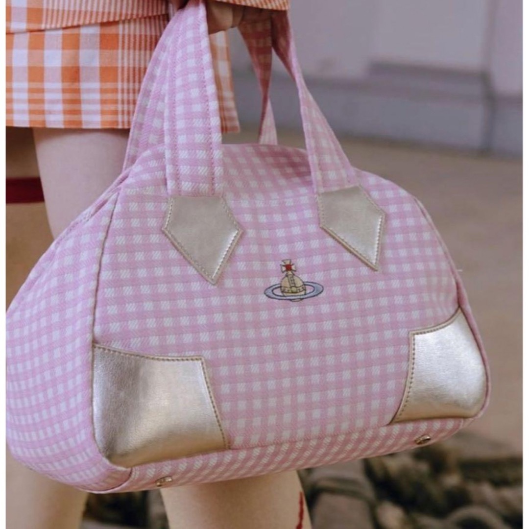 vivienne westwood ギンガム バッグ ヤスミン ピンク ハンドバッグ vivienne westwood ギンガム バッグ ヤスミン ピンク ハンドバッグ