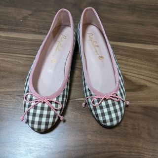 レペット repetto ギンガムチェックピンク ブリジット 37