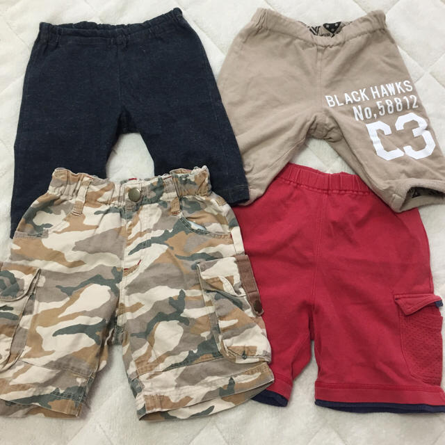 JUNK STORE(ジャンクストアー)の専用です 90.95 ハーフパンツ 4点セット キッズ/ベビー/マタニティのキッズ服男の子用(90cm~)(パンツ/スパッツ)の商品写真