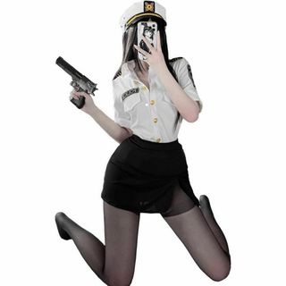 警察制服　婦警 コスプレ　ミニスカポリス 仮装 学園祭 イベント　Sサイズ(衣装一式)