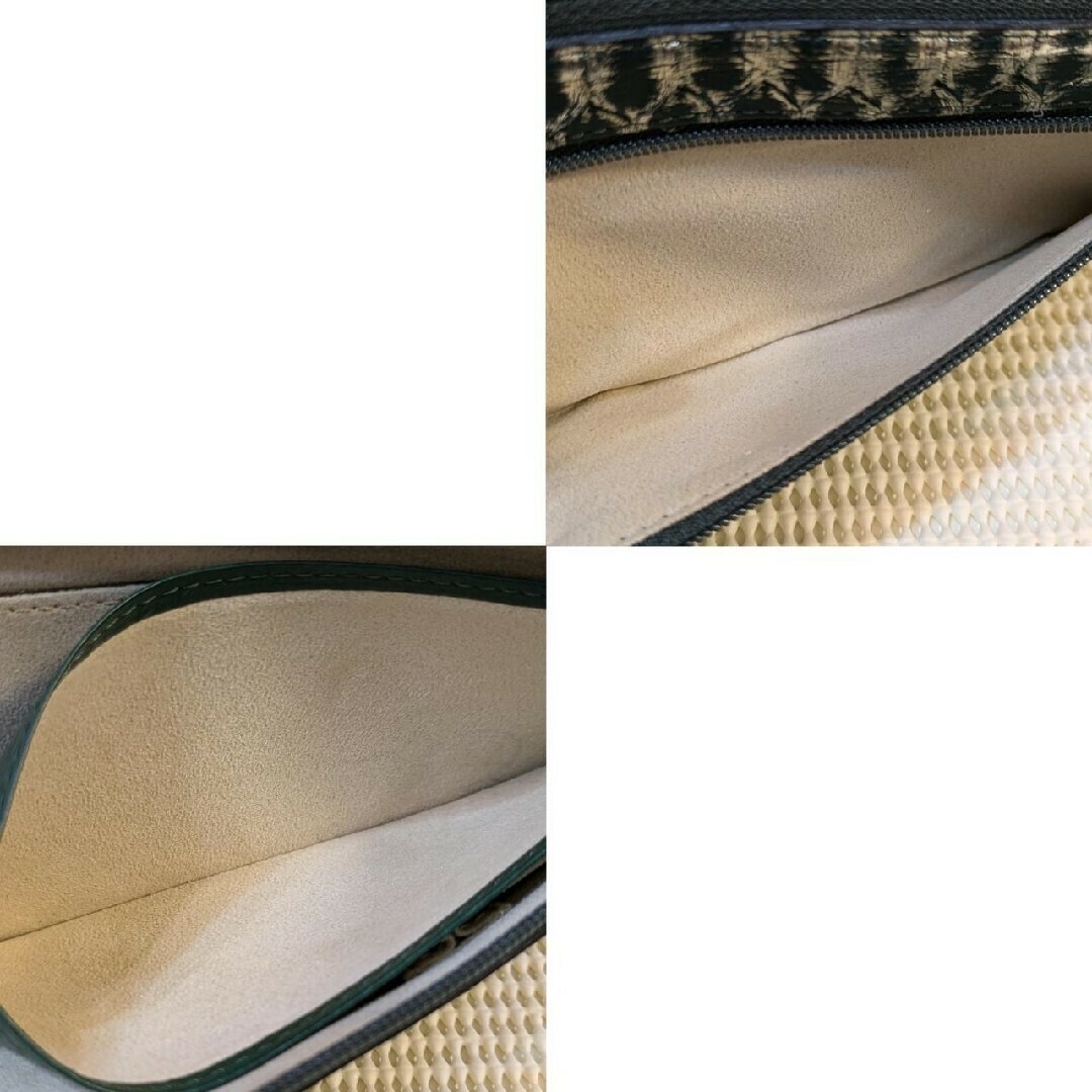美品》アタオ slimo(スリモ)パイソン”HAKU”(箔) ダークグリーン 美品》アタオ slimo(スリモ)パイソン”HAKU”(箔) ダークグリーン