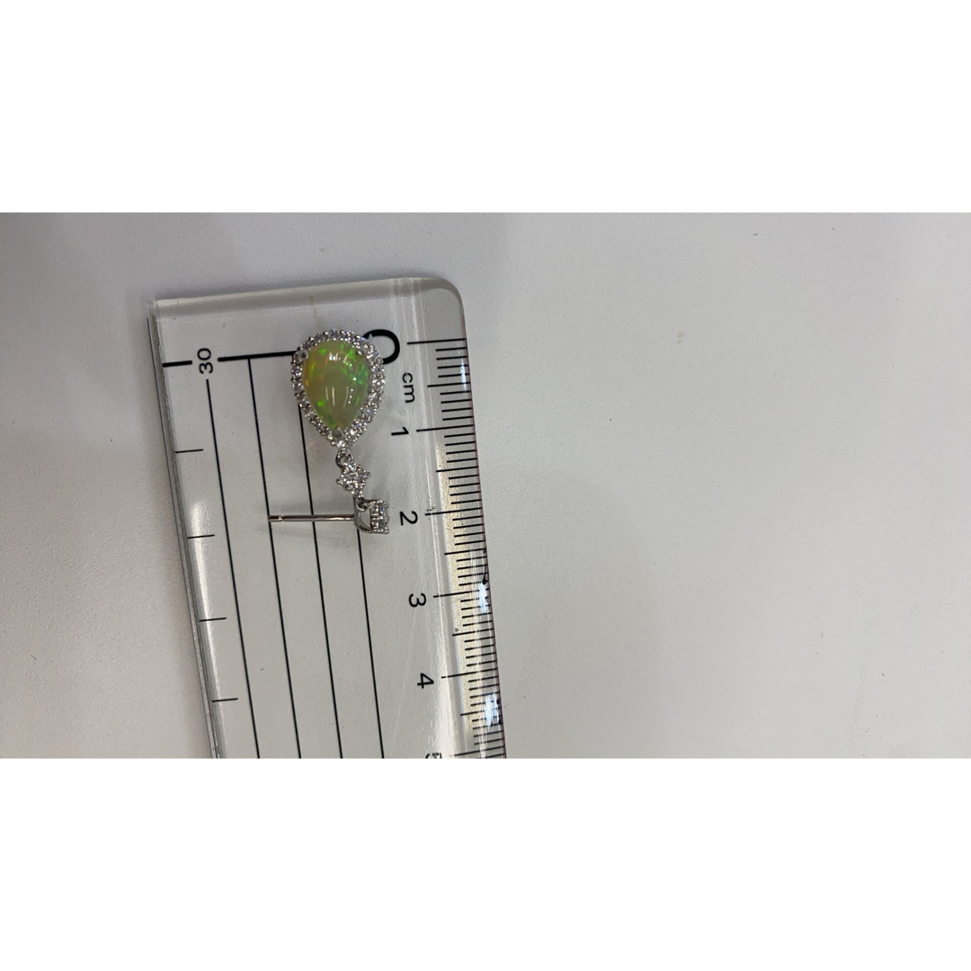 PT オパール2.65ct ダイヤモンド ピアス 新品 PT オパール2.65ct ダイヤモンド ピアス 新品