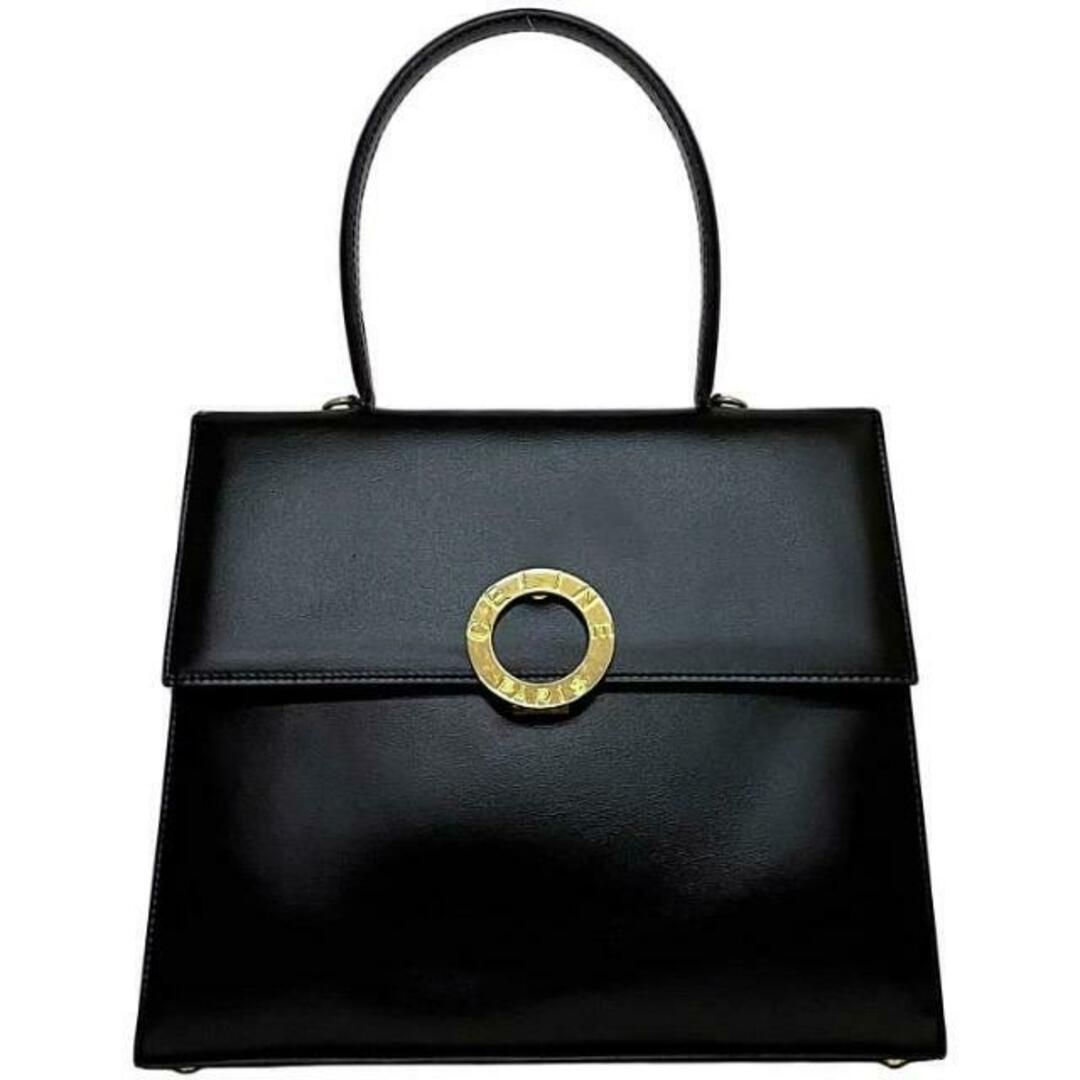 CELINE - セリーヌ トップハンドル バッグ ブラック サークル CELINE - セリーヌ トップハンドル バッグ ブラック サークル