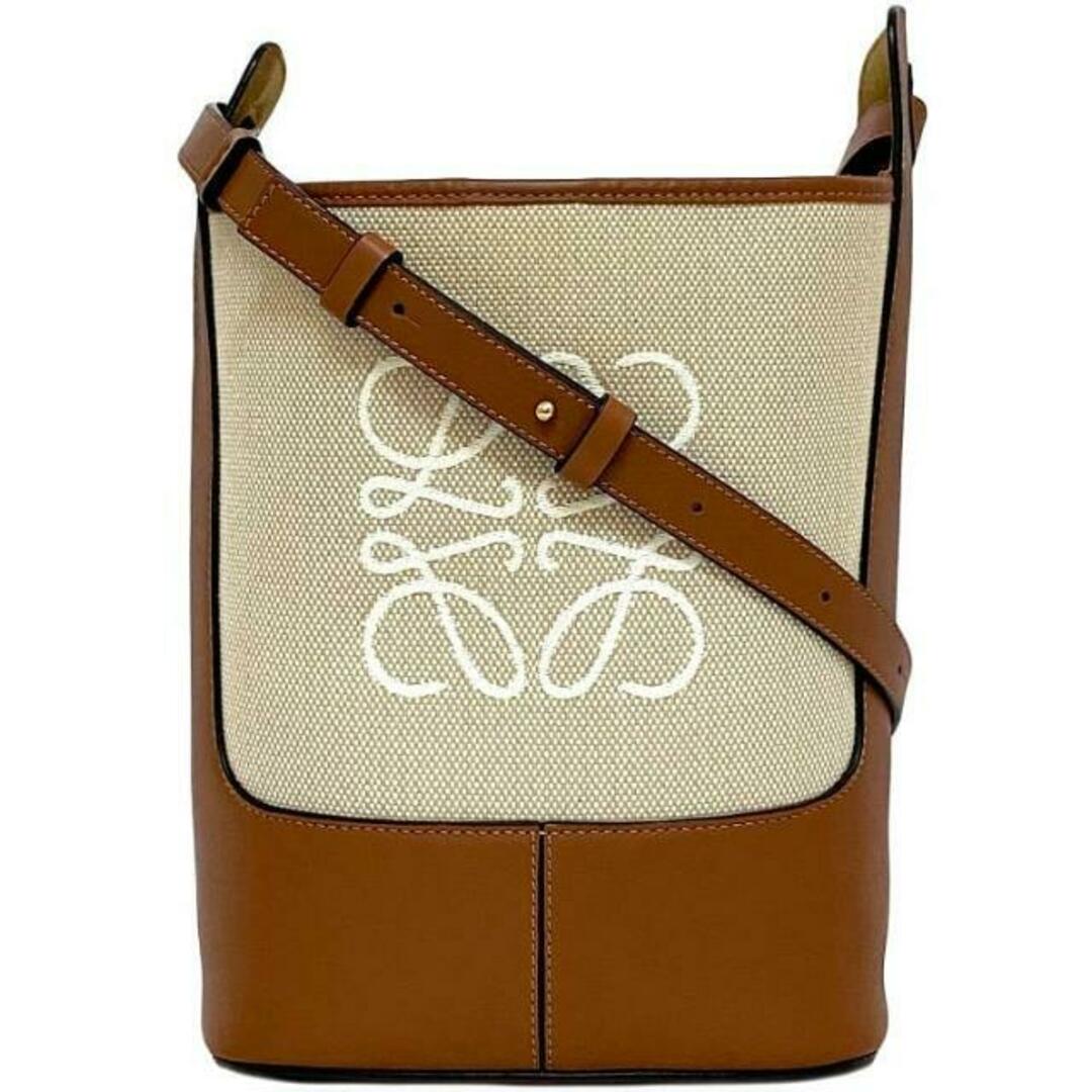 LOEWE - ロエベ ショルダーバッグ ブラウン ベージュ アナグラム LOEWE - ロエベ ショルダーバッグ ブラウン ベージュ アナグラム