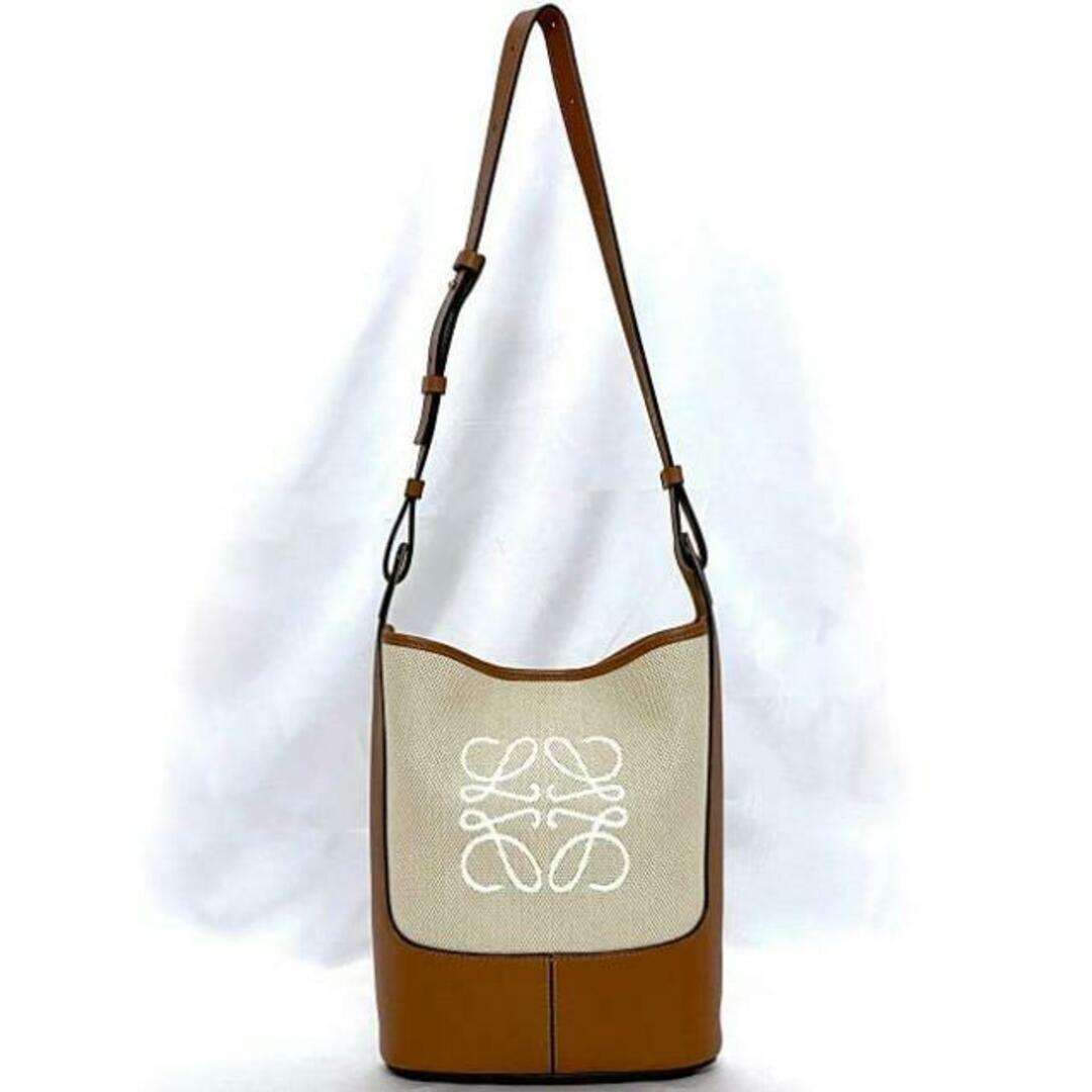 LOEWE - ロエベ ショルダーバッグ ブラウン ベージュ アナグラム LOEWE - ロエベ ショルダーバッグ ブラウン ベージュ アナグラム