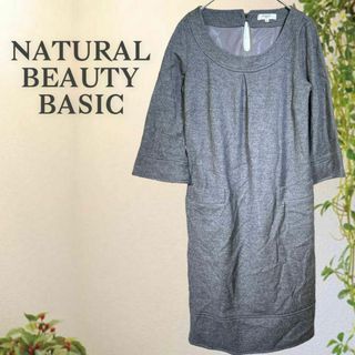ナチュラルビューティーベーシック(NATURAL BEAUTY BASIC)のナチュラルビューティーベーシック チュニック (Ｍ)グレー 毛100% トップス(チュニック)