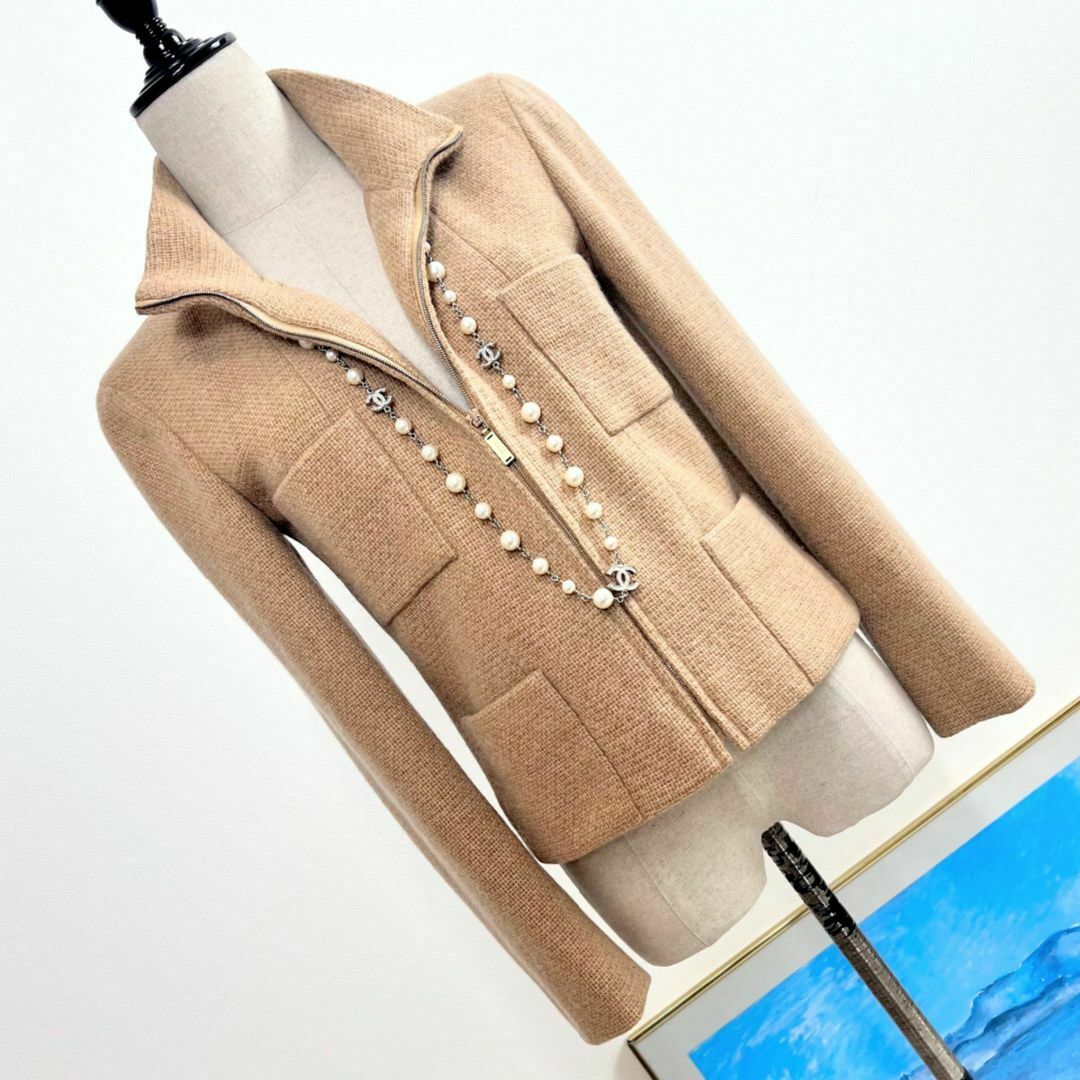 ☆CHANEL☆極美品☆カシミヤ100☆ツイード☆ジャケット ☆CHANEL☆極美品☆カシミヤ100☆ツイード☆ジャケット