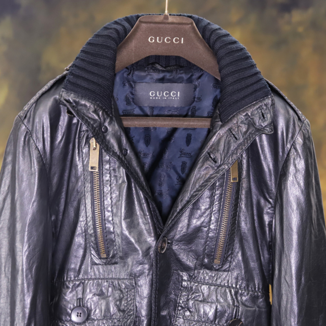 GUCCI - 本物 グッチ 絶盤 ロナウド着 マドンナボンバーレザー GUCCI - 本物 グッチ 絶盤 ロナウド着 マドンナボンバーレザー