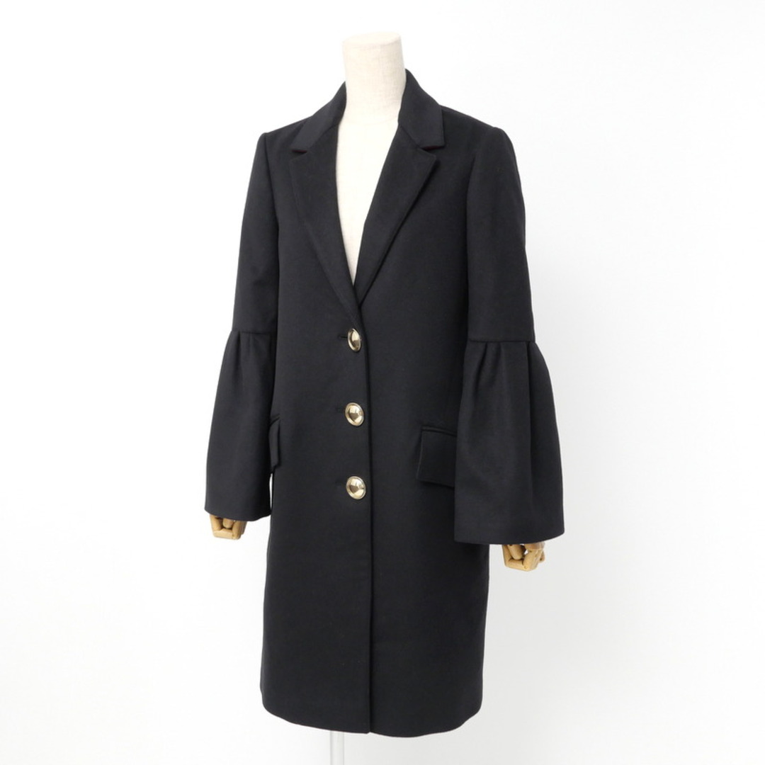BURBERRY - ■美品■BURBERRY バーバリー コート サイズ36 ロングコート べルスリーブ ウール カシミヤ ブラック ブランド古着【中古】20240923/RA1109