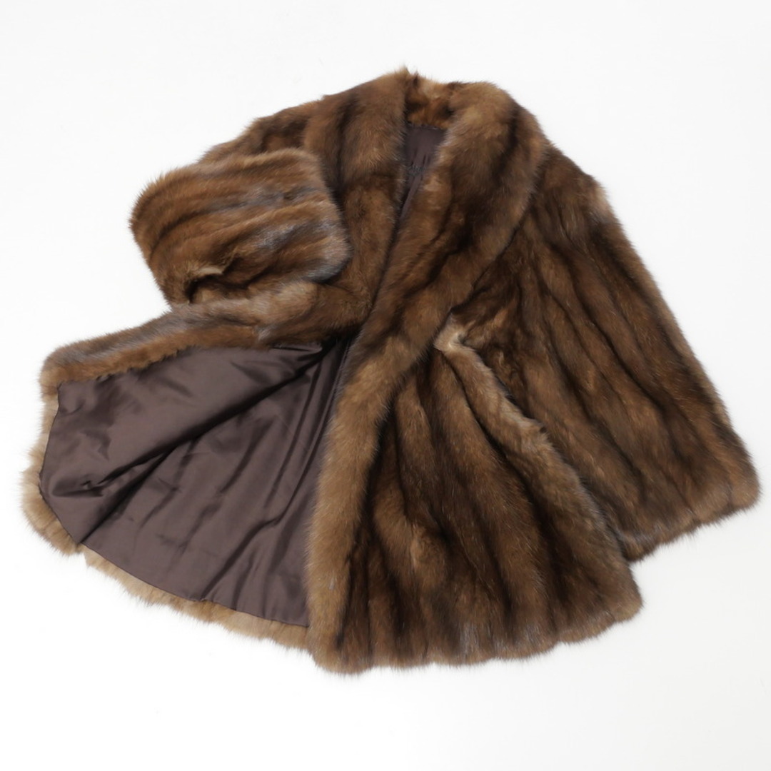 □美品□コート ロシアンセーブル ショールカラー ファーコート □美品□コート ロシアンセーブル ショールカラー ファーコート