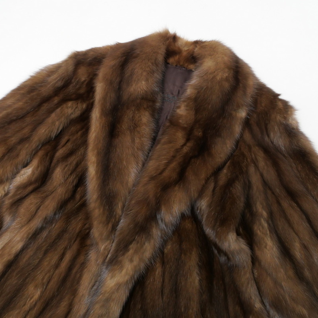□美品□コート ロシアンセーブル ショールカラー ファーコート □美品□コート ロシアンセーブル ショールカラー ファーコート