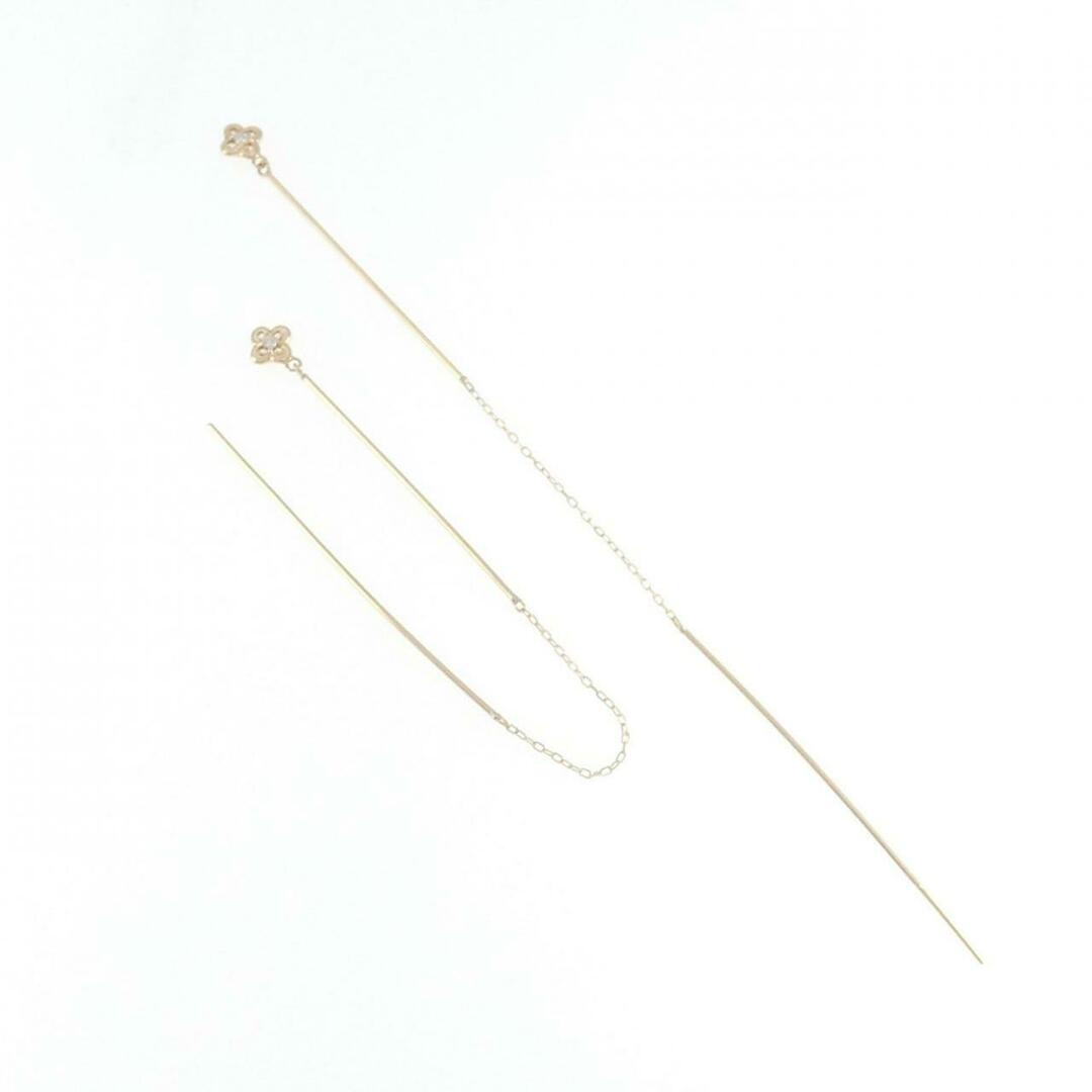K18YG フラワー ダイヤモンド ピアス 0.12CT K18YG フラワー ダイヤモンド ピアス 0.12CT