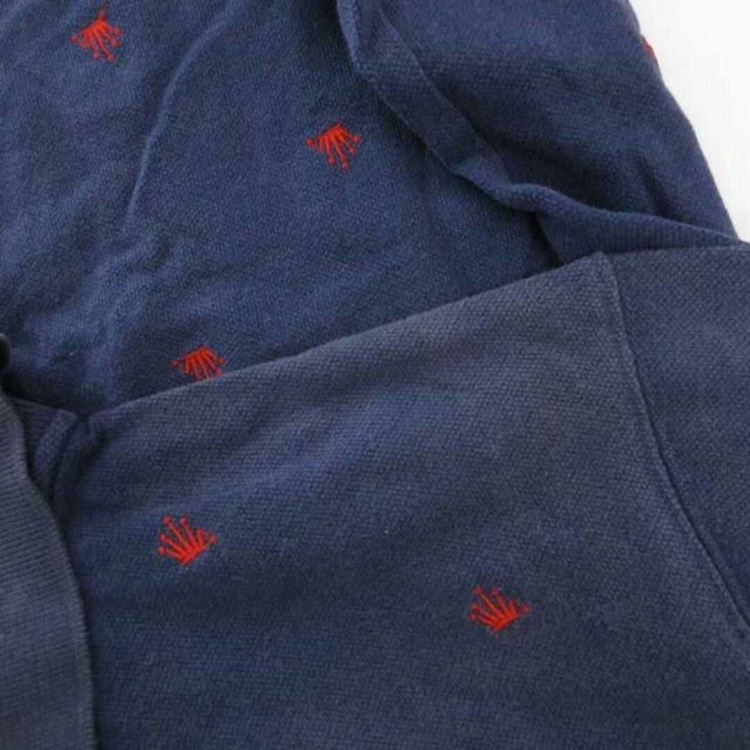 STUSSY - STUSSY OLD 00s ポロシャツ カットソー 王冠刺繍 XL 紺 STUSSY - STUSSY OLD 00s ポロシャツ カットソー 王冠刺繍 XL 紺